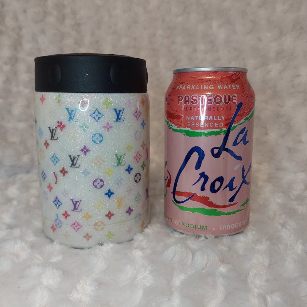 Designer inspired Glitter can koozie